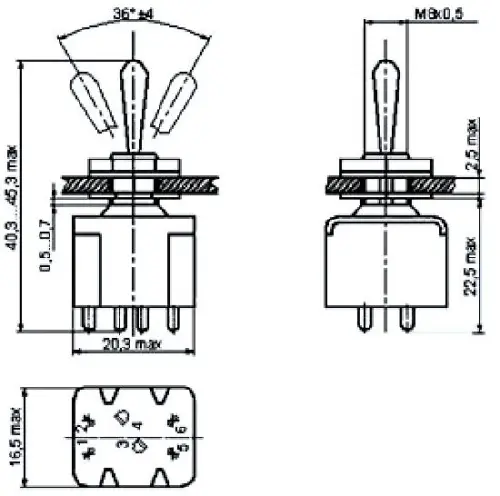 ПТ6-2В тумблер фото 7
