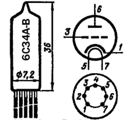 6С34А-В радиолампа фото 2 6С34А-В радиолампа фото 2